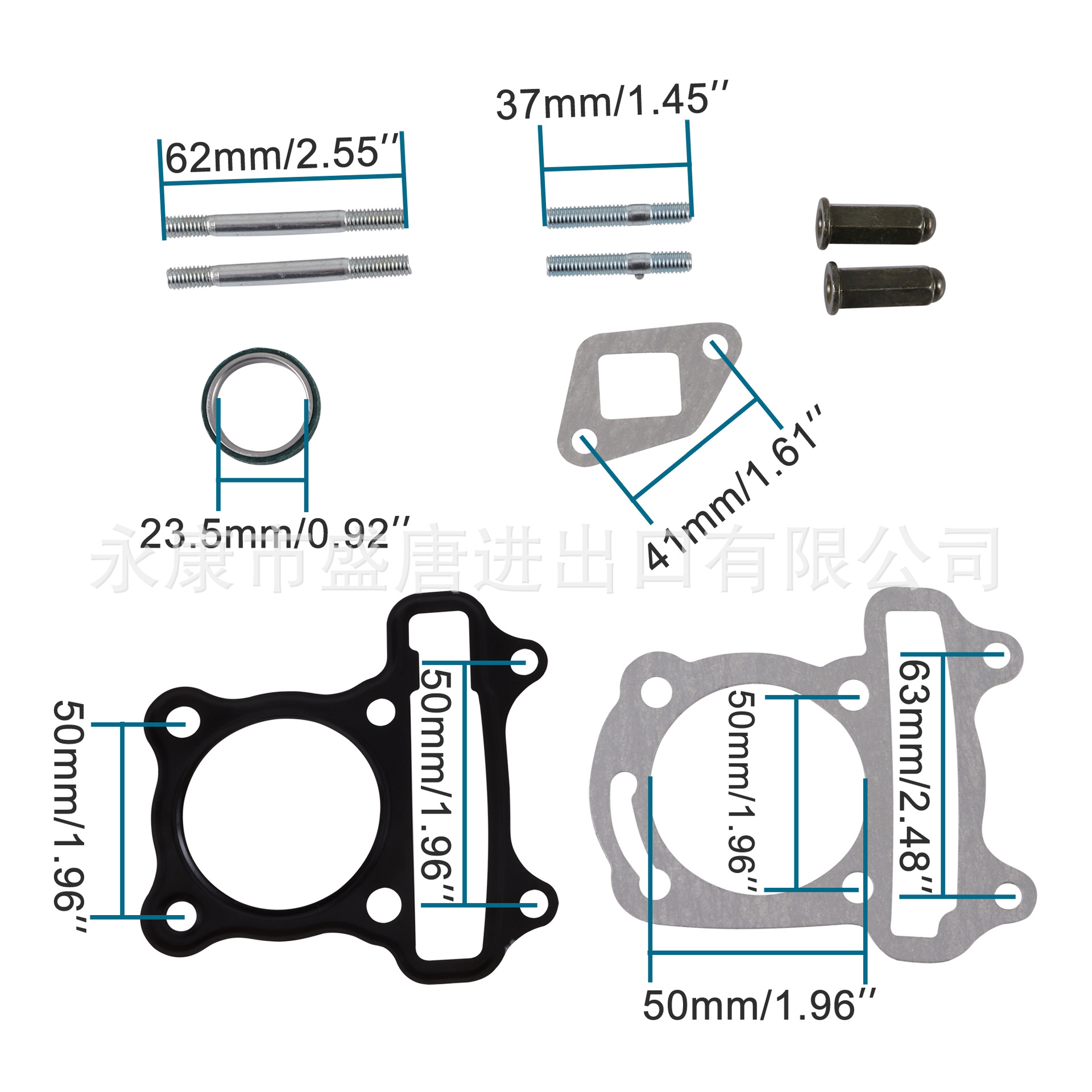Goofit 47mm Large Diameter Cylinder Kit Cylinder Head Adapts to Gy6 80Cc 139Qmb Atv Kart