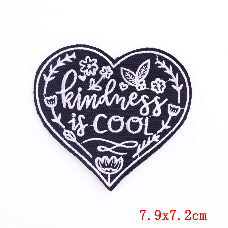 Cartoon Style Style 1 Piece Cartoon Style Letter Black Clothing Sticker Patches