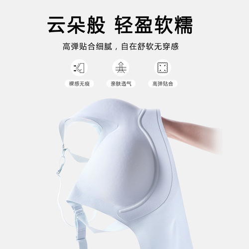 Seamless Nursing Bra for Women, Prevents Sagging—Postpartum Breastfeeding Bra with Side-Support Design, Thin Style, Plus-Size Maternity Bra for Pregnancy Period
