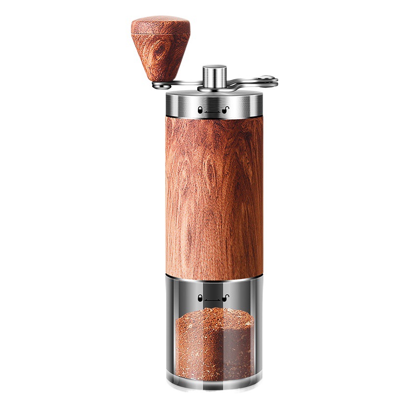 Korean-style 304 stainless steel hand-cranked coffee machine multifunctional wood grain coffee grinder portable bean grinder grinder
