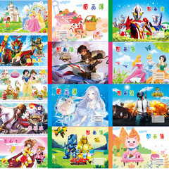 Drawing pad for kids, A4 size, blank art notebook, thick, suitable for painting, doodling, sketching, and speed drawing.