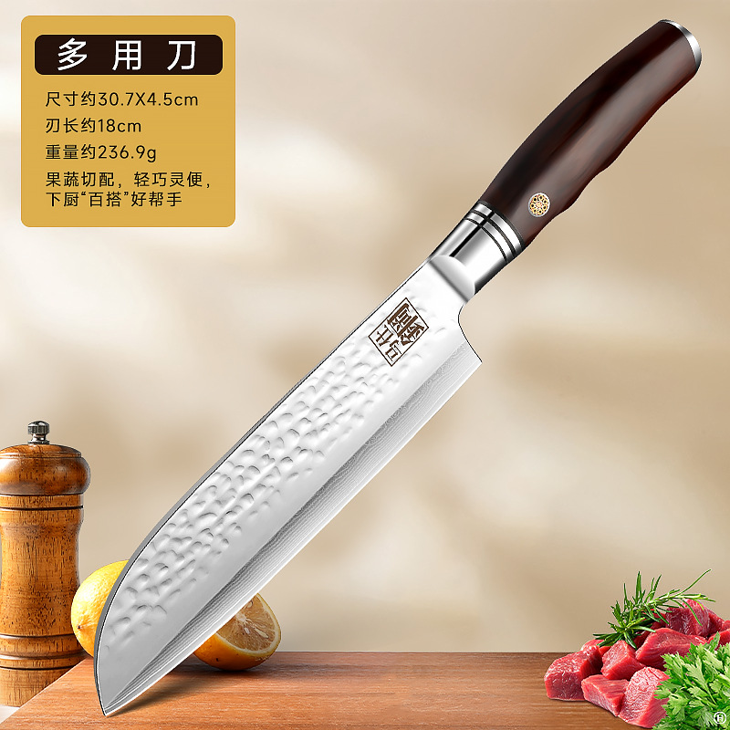 Damasco forjado conjunto de cuchillos de cocina 67 capa de cuchillo de corte de cocinero doméstico