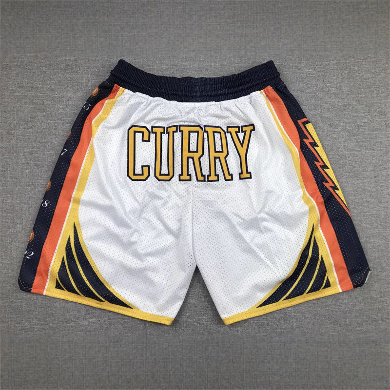 Curry Basketball Shorts Men's American Style Curry Retro Double-Layer Mesh Sports Casual Breathable Pocket Shorts Curry Basketball Shorts Men's American Style Curry Retro Double-Layer Mesh Sports Casual Breathable Pocket Shorts