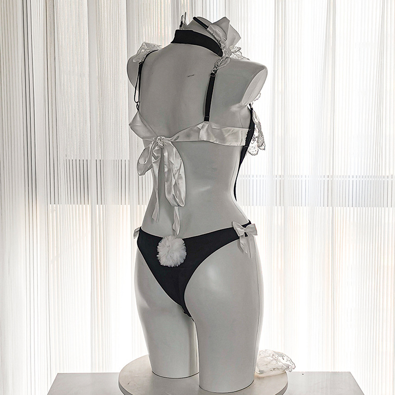 Comercio exterior lencería sexy mujer mono bikini sexy tres puntos hueco traje europeo y americano sin espalda encaje