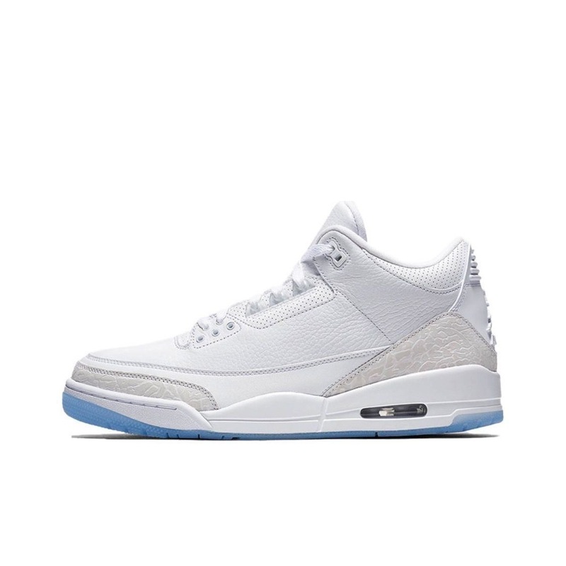 莆田靴純正オリジナル牛革本革バスケットボールシューズ男性と女性のための Air AJ3 ホワイトセメント共同ブランドレトロスポーツシューズ|undefined