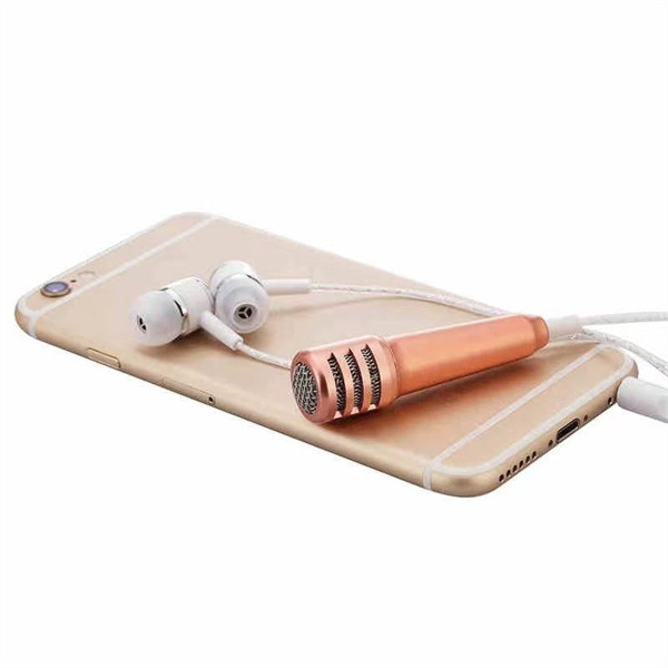 Micrófono pequeño auriculares micrófono cantar grabación en vivo auriculares teléfono móvil / cable en vivo K canción artefacto mágico