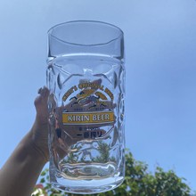 无铅玻璃加厚啤酒杯麒麟一番榨个性酒杯大容量logo包邮扎啤杯