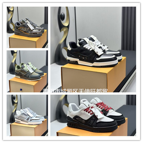 New Model Pure Genuine Leather Loafers High-End 1:1 Chip Rubber Casual Sneakers Dongguan L Brand Men's and Women's Shoes