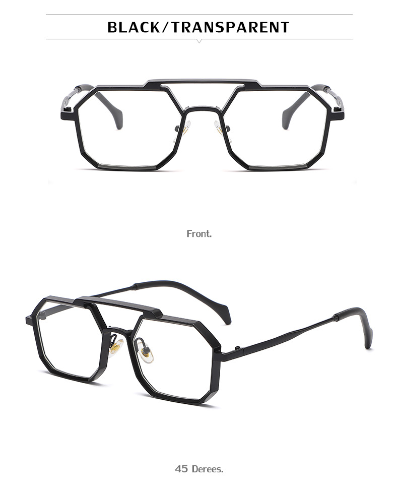 Title 18, Steampunk veelhoekige zonnebril met klein frame