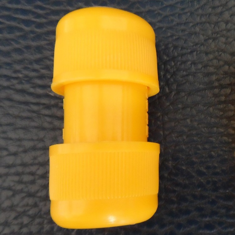 φ16mm-二通-直通-沼气配件--接头-塑料管件-管路连接-黄色-速接