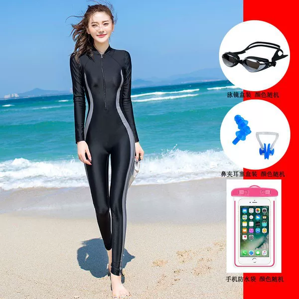 Swimming cap, mobile phone, nose clip, earplugs
