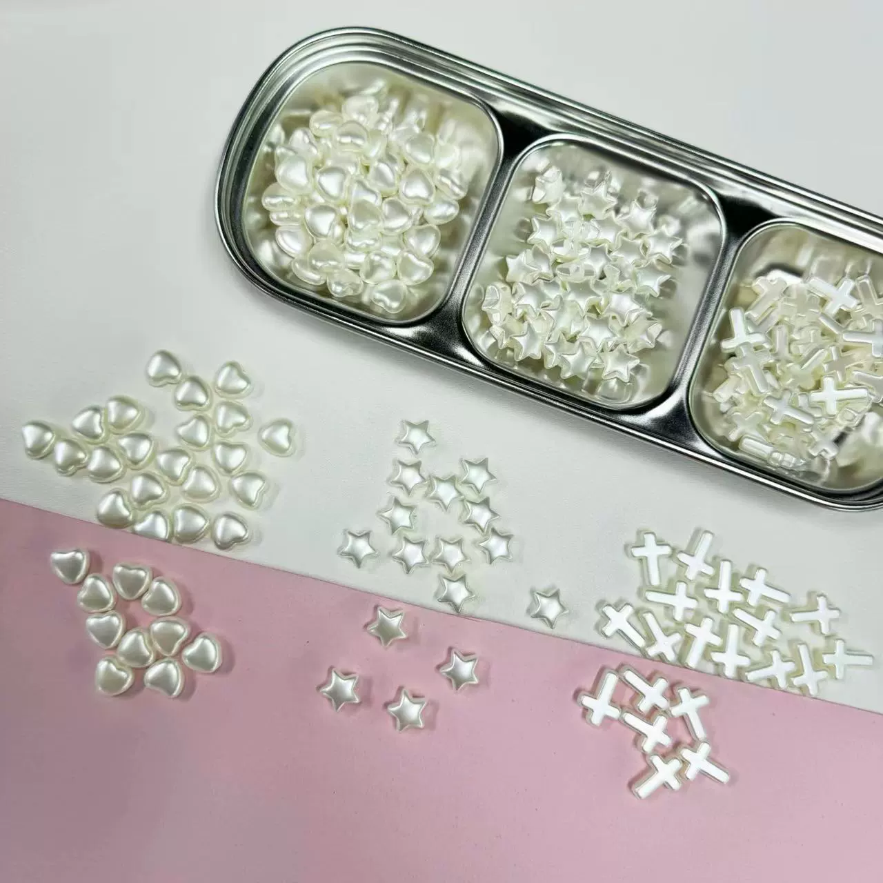 Жемчужный крест DIY бисер материал не белый пятиконечный звезда ручной браслет бисер аксессуары любовь