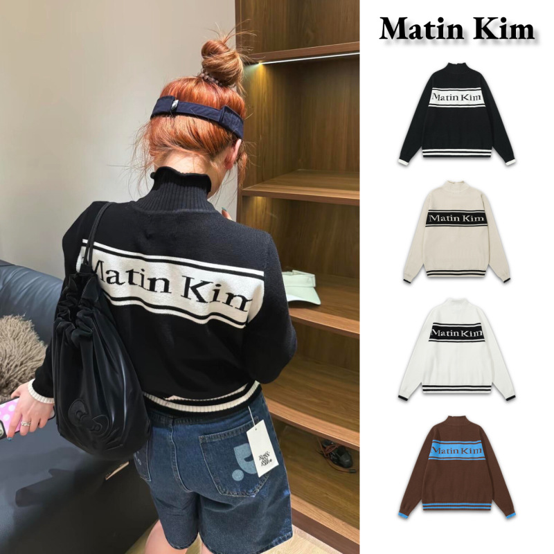 [In Stock] Korean matin kim long-sleeved knitted cardigan, unisex, new autumn/winter sweater with zipper