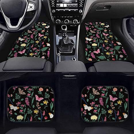 Temu Cross-Border Nordic Retro Car Floor Mats, Stain-Resistant and Wear-Resistant Four-Piece Set, Stain-Resistant Mats, Amazon Floor Mats Available for Wholesale