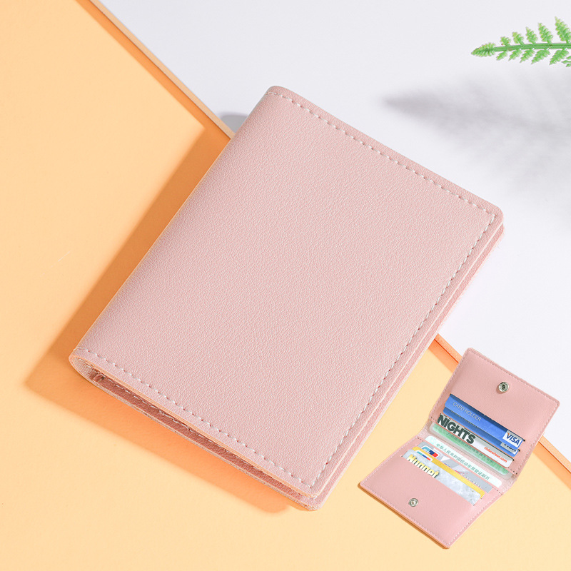 Tarjeta de identificación bancaria compacta de mujer ultra delgada, cartera pequeña, licencia de conducir simple y ligera, tarjeta anti-damagnetizante