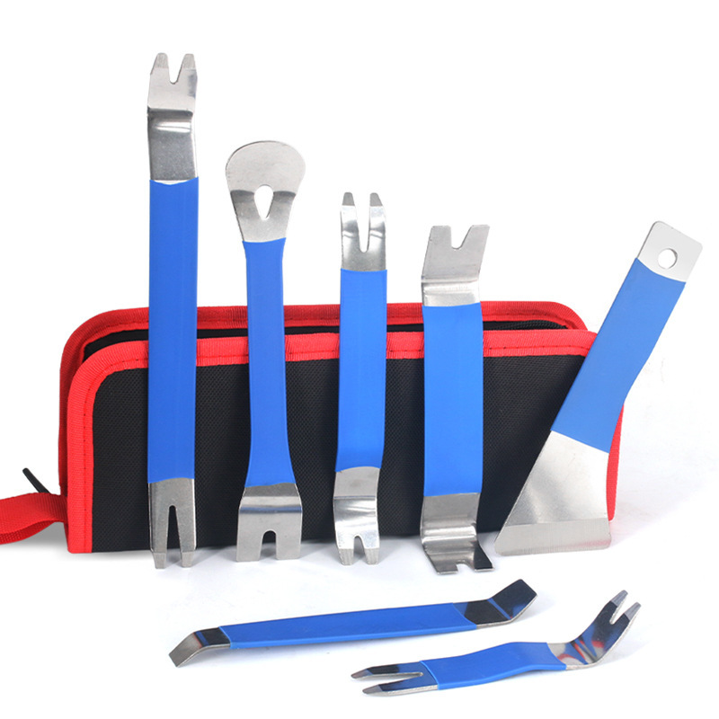 Stainless Steel Pry Tool for Car Dashboard Navigation Audio System Disassembly, Door Panel Clip Remover, Interior Panel Pry Tool