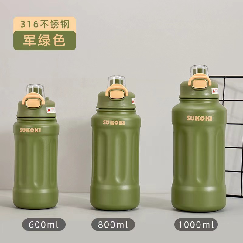 Hervidor térmico 316 acero inoxidable gran capacidad botella deportiva viaje automóvil uso exterior