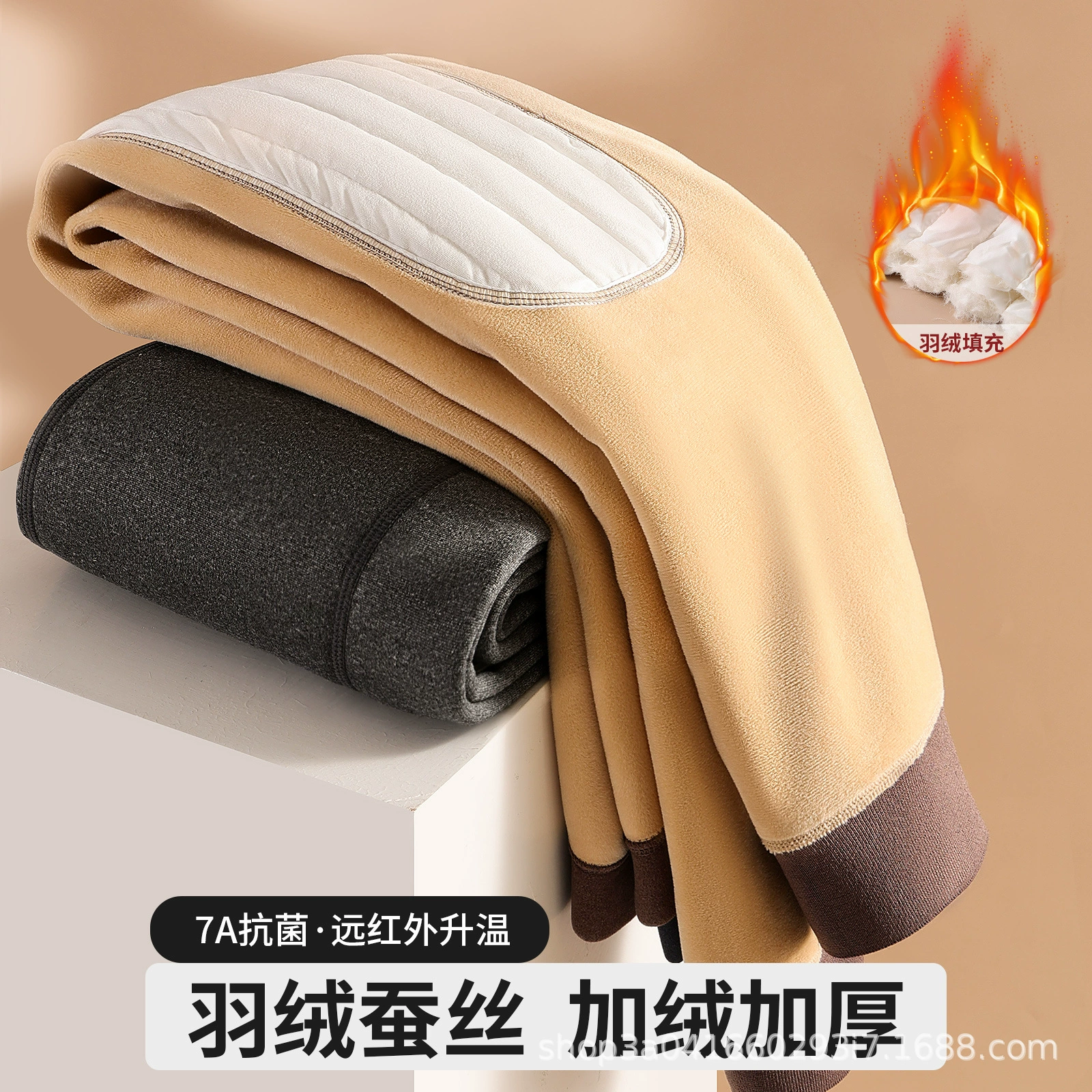 Мужские термобрюки, утепленные штаны из пуха и шелка, мужские термобрюки на флисовой подкладке, базовый слой одежды для холодной погоды зимой.