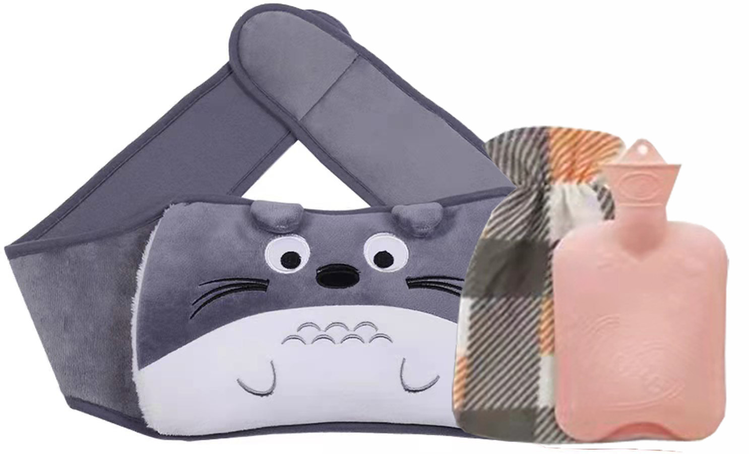 【Three-in-One】Water Heating Waist Belt Hot Water Bag Waist Heating Belt Warm Hand Warmers Waist Warm Stomach Water Heating Waist Protection Belt