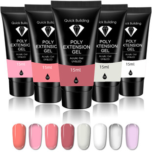 Cross-border exclusive for nail art extension glue manufacturers wholesale 15ml fast extension Crystal model gel phototherapy glue