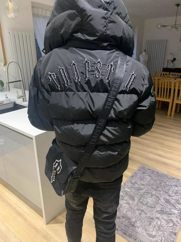 クロスボーダーTrapstar冬背面刺繍フード付きメンズジャケットアメリカンストリートゆるいヒップホップファッションコットンコート|undefined