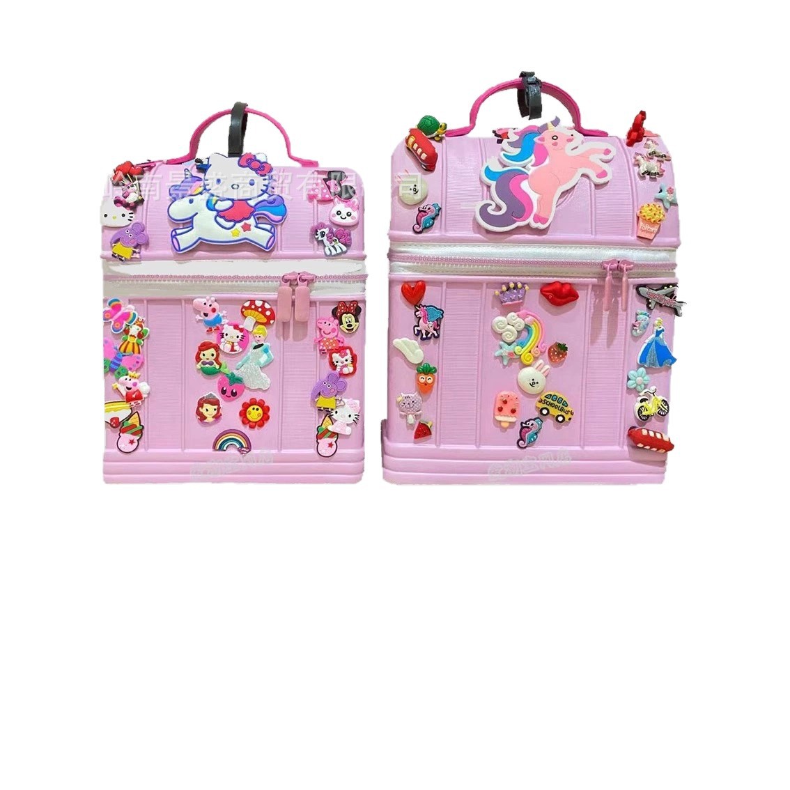Niños agujeros decoración guardería para niños niñas mochila EVA lindos dibujos animados DIY mochila de hombro de gran capacidad
