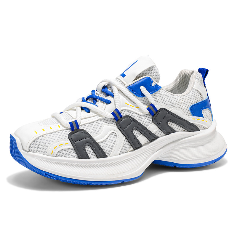 Zapatos de hombre a la moda, modelo nuevo de primavera 2026, transpirables, de malla, casuales, con suela gruesa, que aumentan la altura, deportivos, para jóvenes, estilo papá.