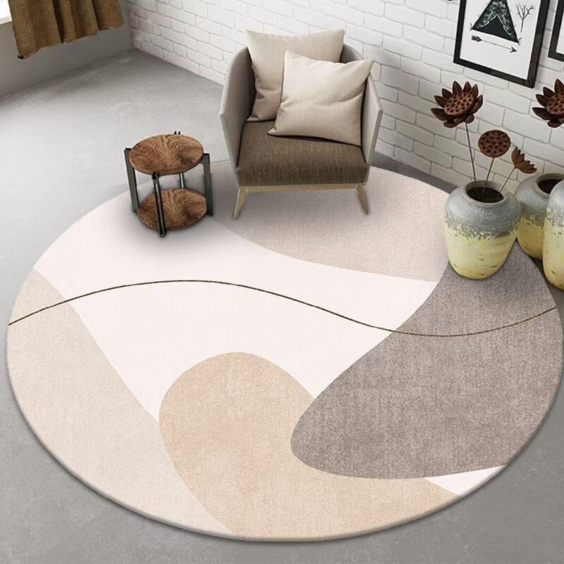 Nordic Simple Silent Round Carpet Light Luxury Bedroom Bedside Blanket Living Room Coffee Table Hanging Chair Cushion Crystal Cushion Carpet