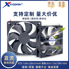 厂家直供12025直流风扇 12CM机箱电源冷风机5V12V24V正品散热风机