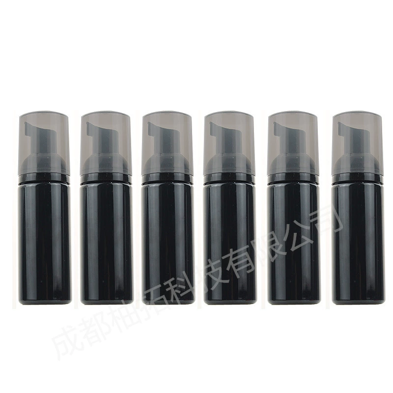 Флакон-помпа для пены 50 мл, черный, маленький флакон для очищающего средства для лица, флакон для пенообразования, косметическая пластиковая упаковка