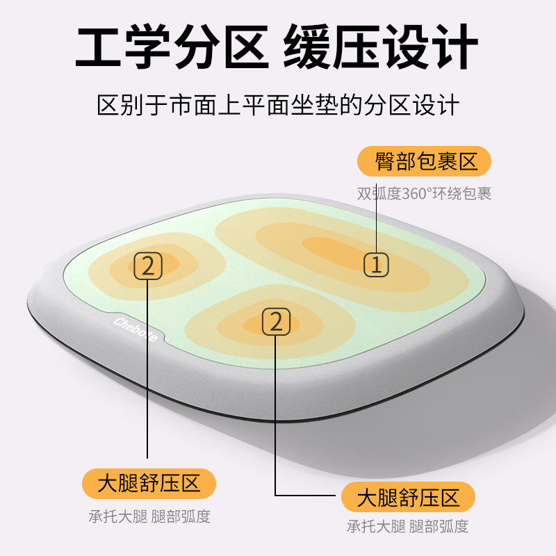 低反発クッションオフィスチェアクッションお尻の痛みを防ぐ座りがちな学生教室スツールシートクッションお尻クッション|undefined