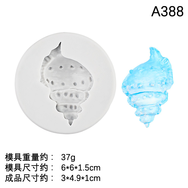 Ocean Conch Series Molde de silicona Chocolate Funda de chocolate Decoración de pastel de goteo Molde de herramienta de decoración de yeso