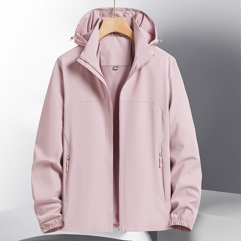 Spring and Autumn Thin Outdoor Men's and Women's Windbreaker Jacket Waterproof and Windproof Lining Breathable Mesh Elastic Sports Mountaineering Clothing Spring and Autumn Thin Outdoor Men's and Women's Windbreaker Jacket Waterproof and Windproof Lining Breathable Mesh Elastic Sports Mountaineering Clothing