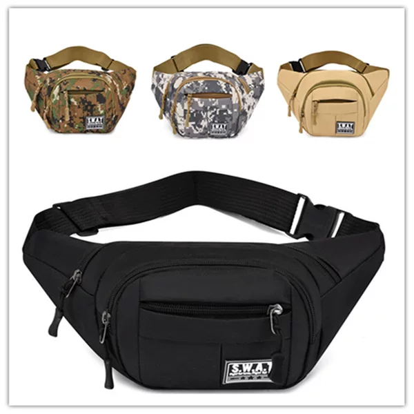 Strength factory self-selling site outdoor camouflage waist bag wholesale men's running mobile phone waist bag women's riding chest bag