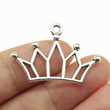 20x30mm 1.3g 多色批发欧美热销复古饰品配件 皇冠吊坠