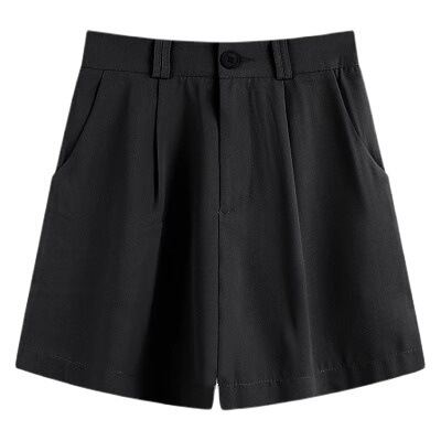 Slim Fit Wide Leg Shorts for Petite Women, Stylish 23 Women's Suit Shorts, Summer High-Waisted Loose Season, Slimming