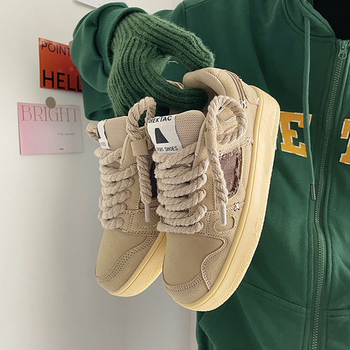 National trend ins style niche trend retro sports shoes men's ulzzang contrast color college thick-soled couple casual sneakers