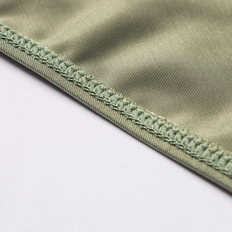 Women's Strapless Bikini Set Solid Colour Two-piece Swimsuit_voghion.com