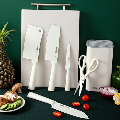 White Lady Knife Set Kitchen Home Use Vegetable Knife Slicing Knife Meat Knife Fruit Knife Stainless Steel Complete Set Combination