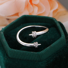 光面抽拉戒指空托简约风设计感轻奢学生闺蜜手饰配件DIY手饰材料