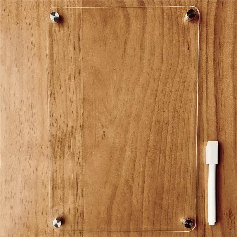 Tablero de exhibición de pegatinas de nevera Tablero de mensajes de pegatinas magnéticas Acrílico transparente puerta de hierro puerta de hierro