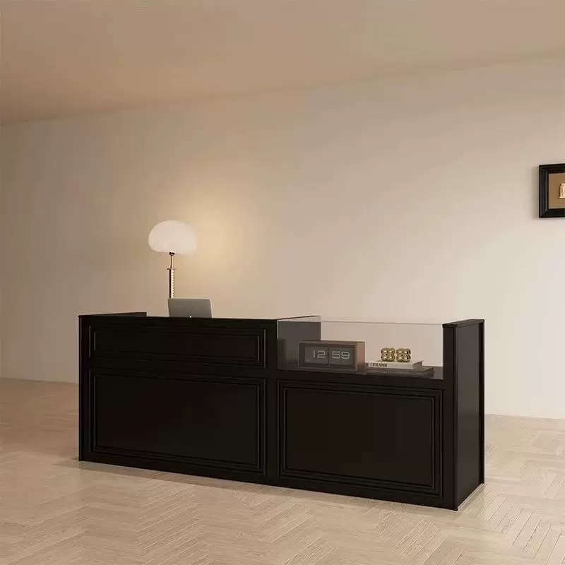 服装店收银台店铺柜台中岛台轻奢前台桌接待台美容院吧台收银台