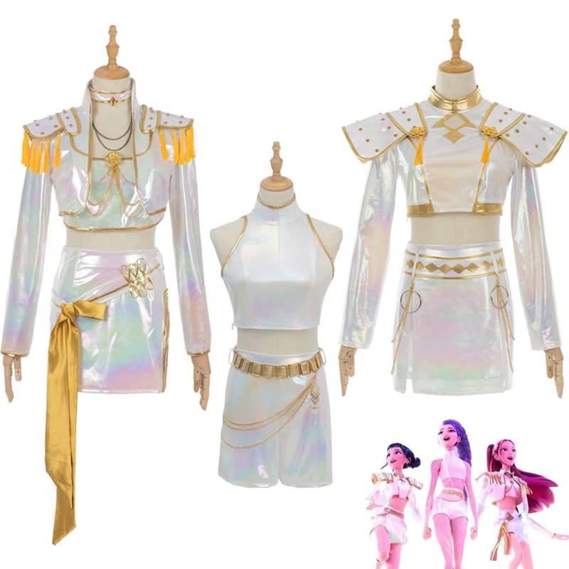 Halloween Kpop Demon-Hunting Girl Group Cosplay Costume Lumi Zoe Mila Performance Outfit Cosplay Clothing Kpop Clothes