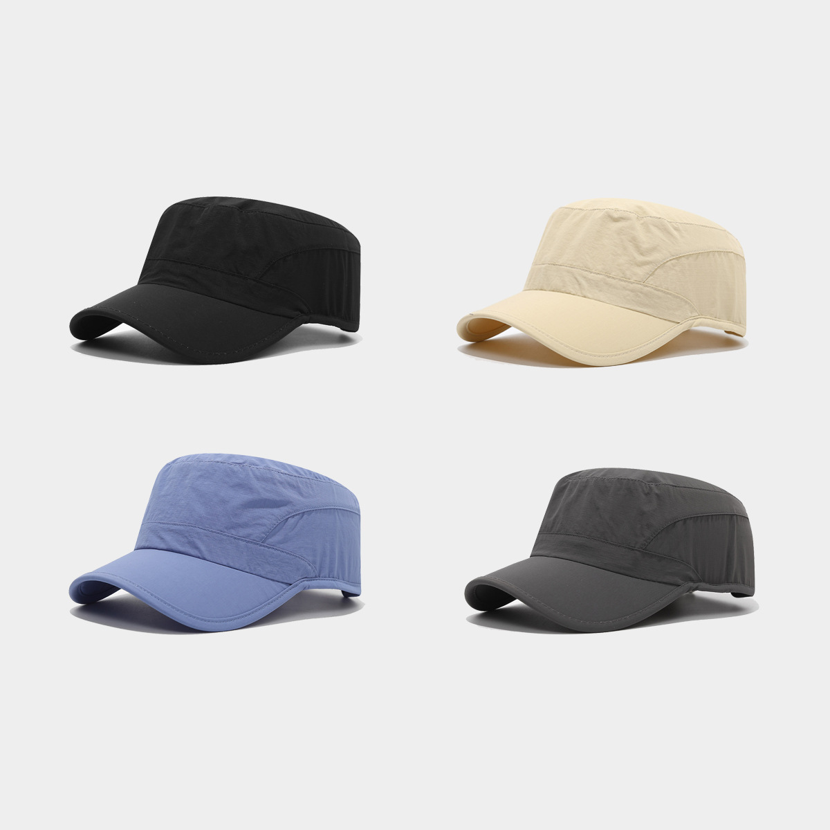 Primavera y verano delgada sombrero de boca de pato impermeable de secado rápido para mujeres sombrero de montaña al aire libre para hombres sombrero militar de protección solar