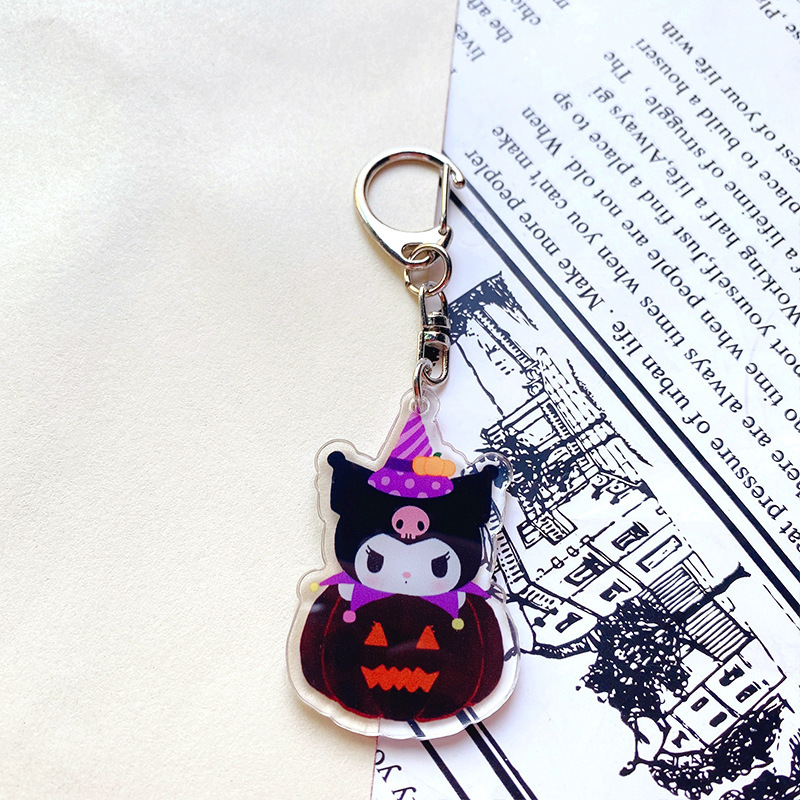 ハロウィーン漫画サンリオアニメアクリルキーホルダーかわいいかぼちゃのパチャ犬のかばん装飾ペンダント|undefined