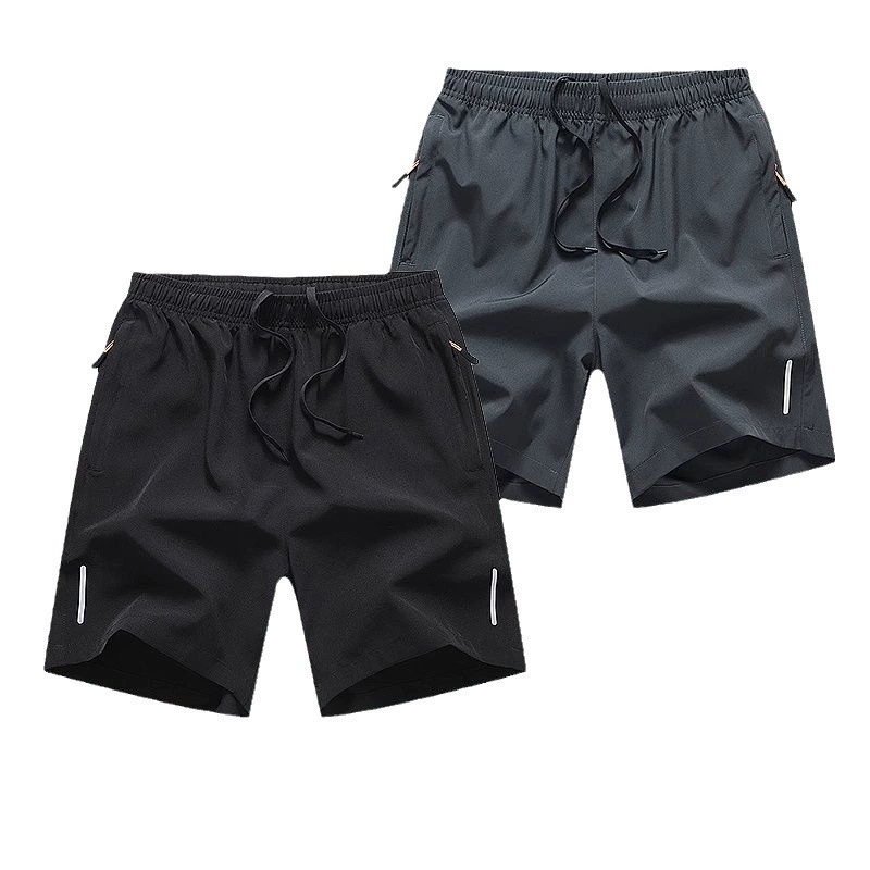 Summer men's quick dry shorts, silk breathable sports beach trousers
