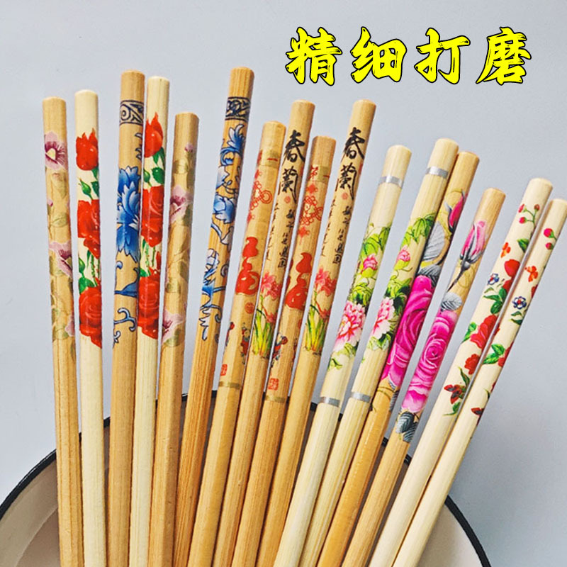 Alishan printed bamboo chopsticks run to the rivers and lakes to set…