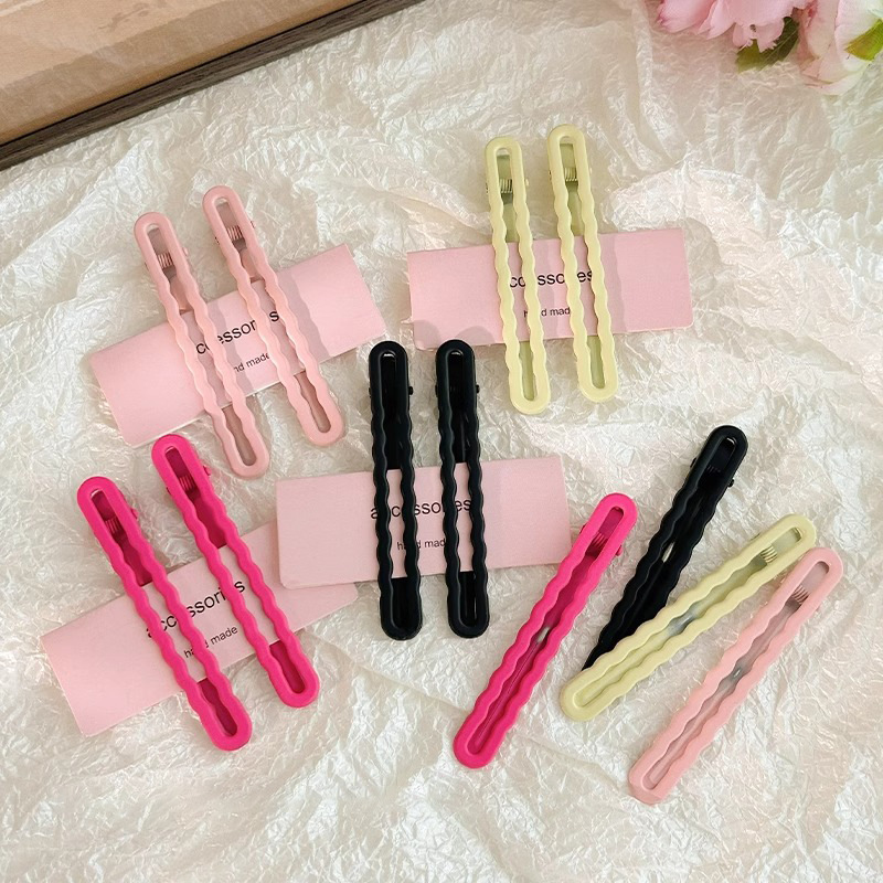 Simple ondas en una palabra clip de cabello frente lateral clip de cepa detrás de la cabeza cabello rotos bb clip de cabello