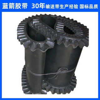 河北蓝箭厂家加工定制裙边高60mm皮带B1000宽10mm厚挡边输送带