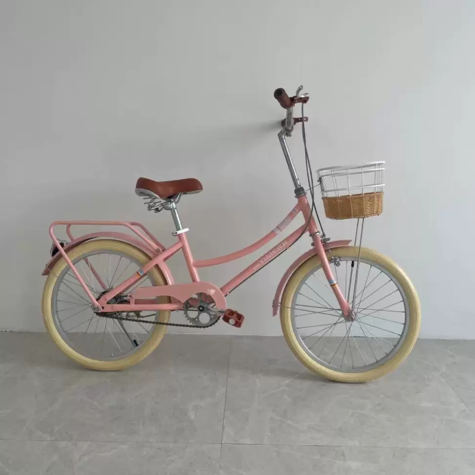 复古韩版儿童自行车4岁-10岁男女宝宝脚踏车小孩单车带辅助轮骑行